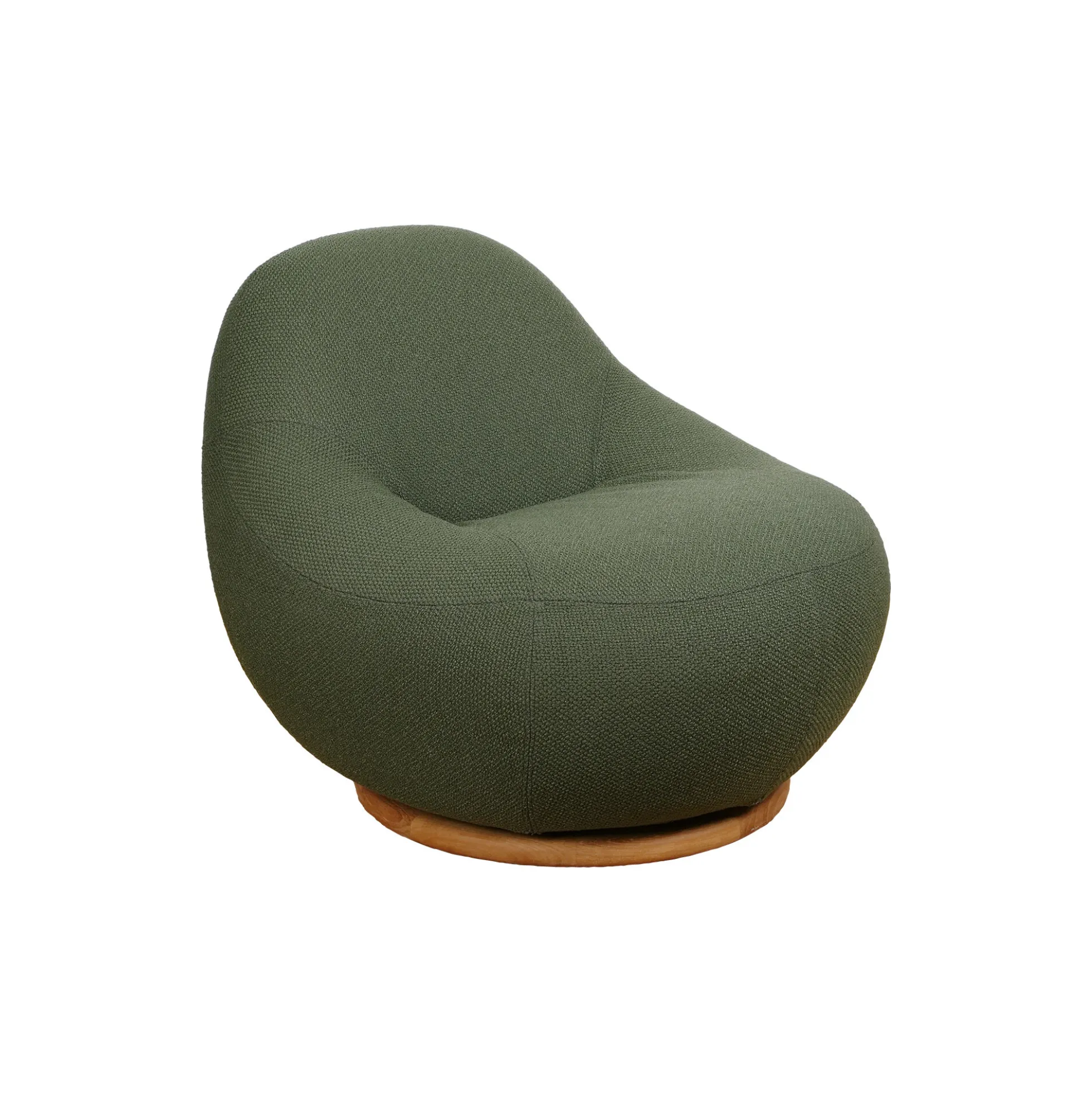 Gem loungestol med drejefod, dark green
