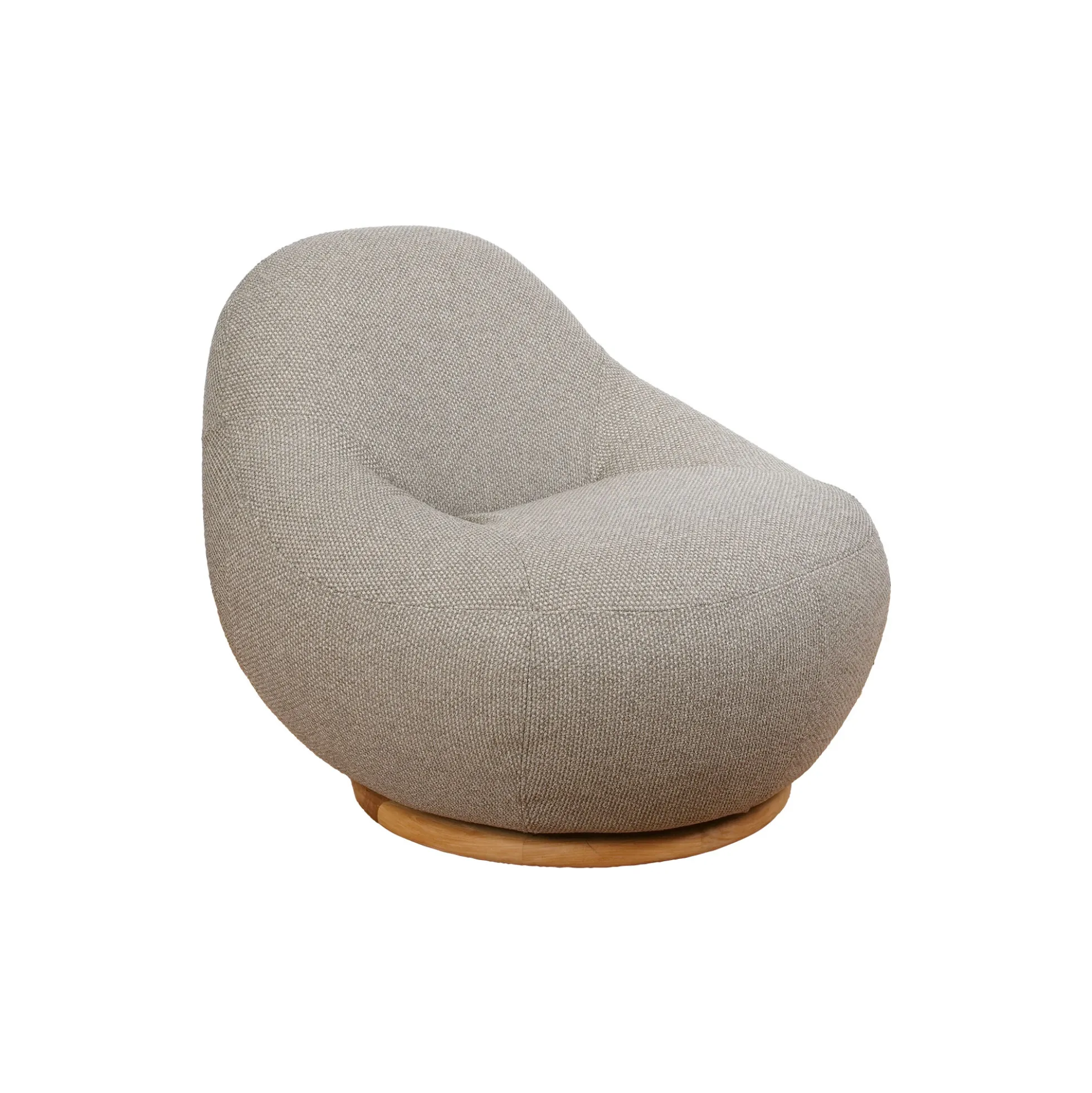 Gem loungestol med drejefod, light brown