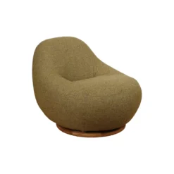 Gem loungestol med drejefod, turmeric yellow