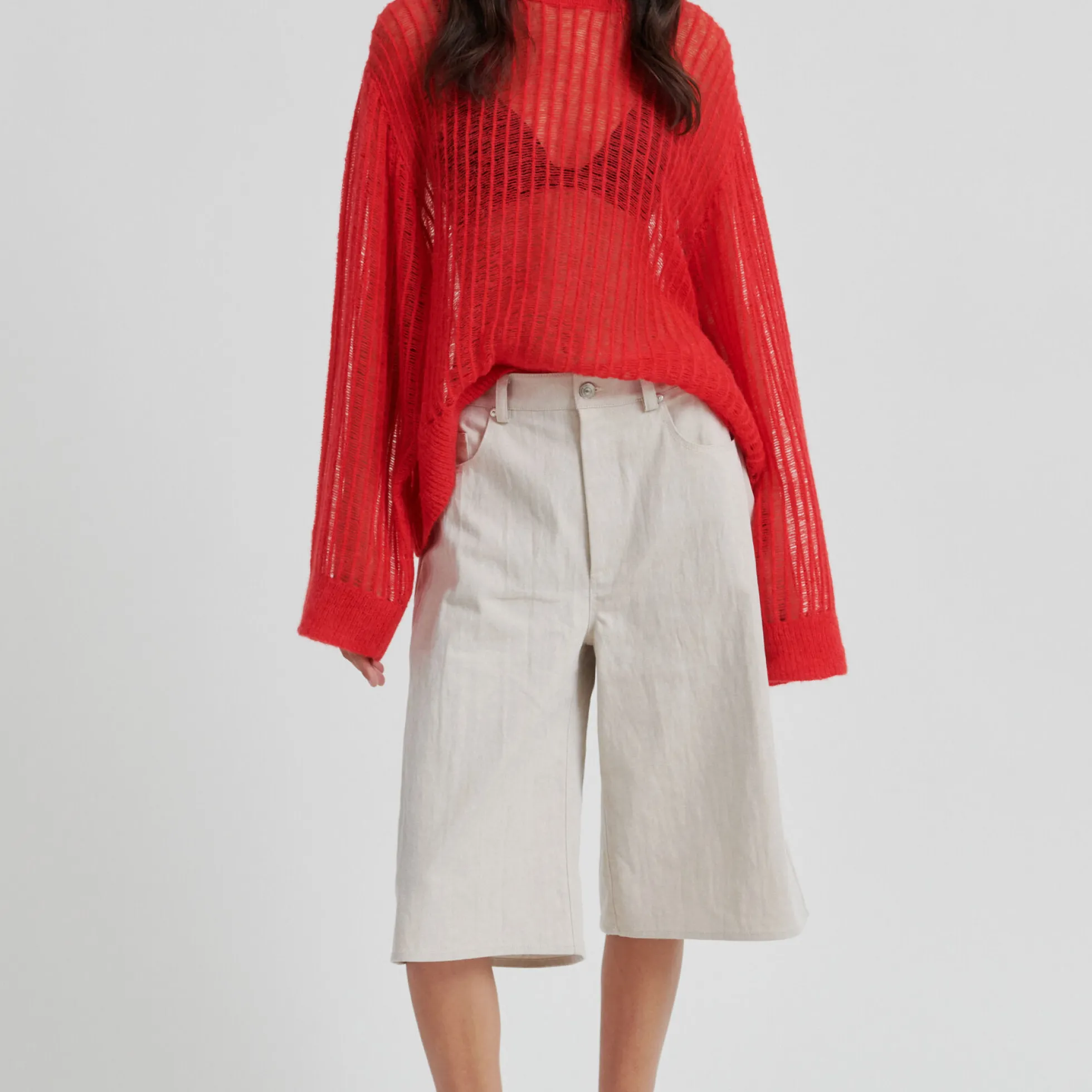 Georgina Knit O-Neck, poinciana