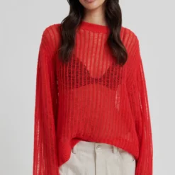 Georgina Knit O-Neck, poinciana