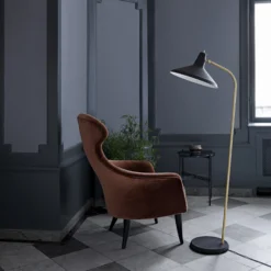 G-10 Floor Lamp, black rough