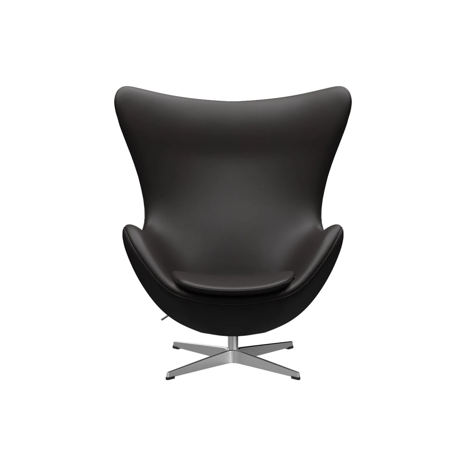 Ægget™ 3316 loungestol, Aura black brown/satin brushed aluminium