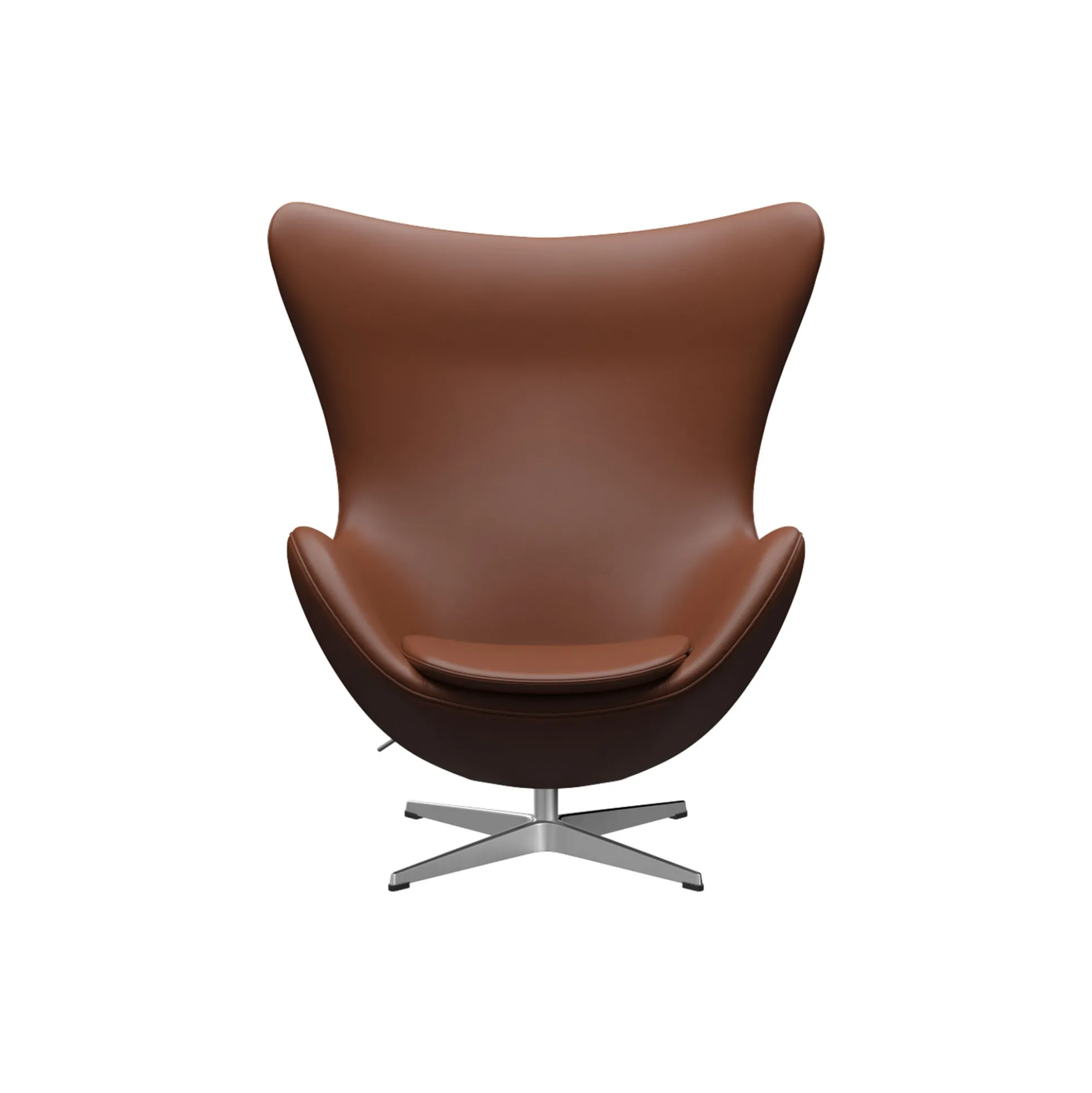 Ægget™ 3316 loungestol, Aura cognac/satin brushed aluminium