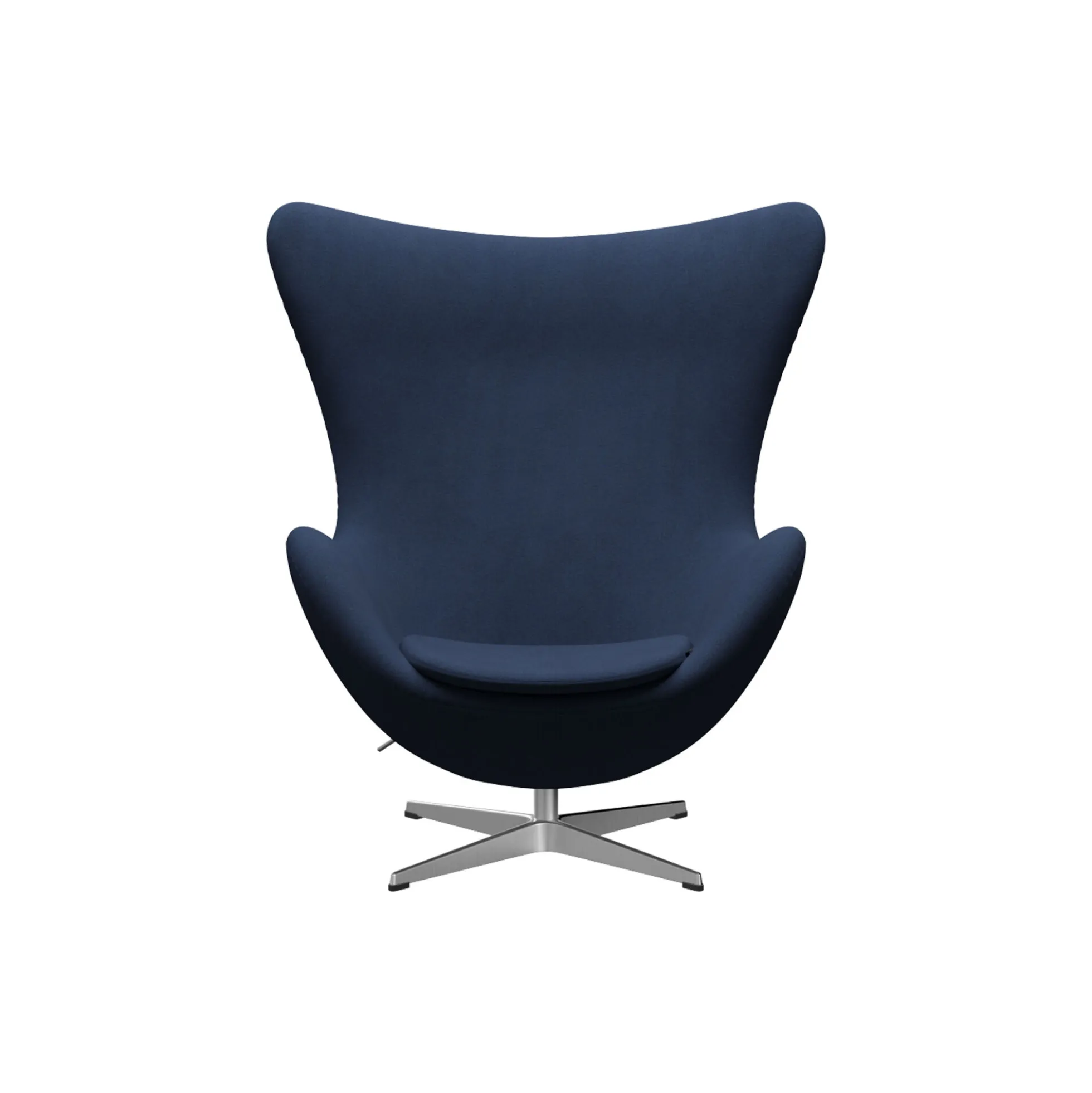 Ægget™ 3316 loungestol, Christianshavn 1155 dark blue/satin brushed aluminium