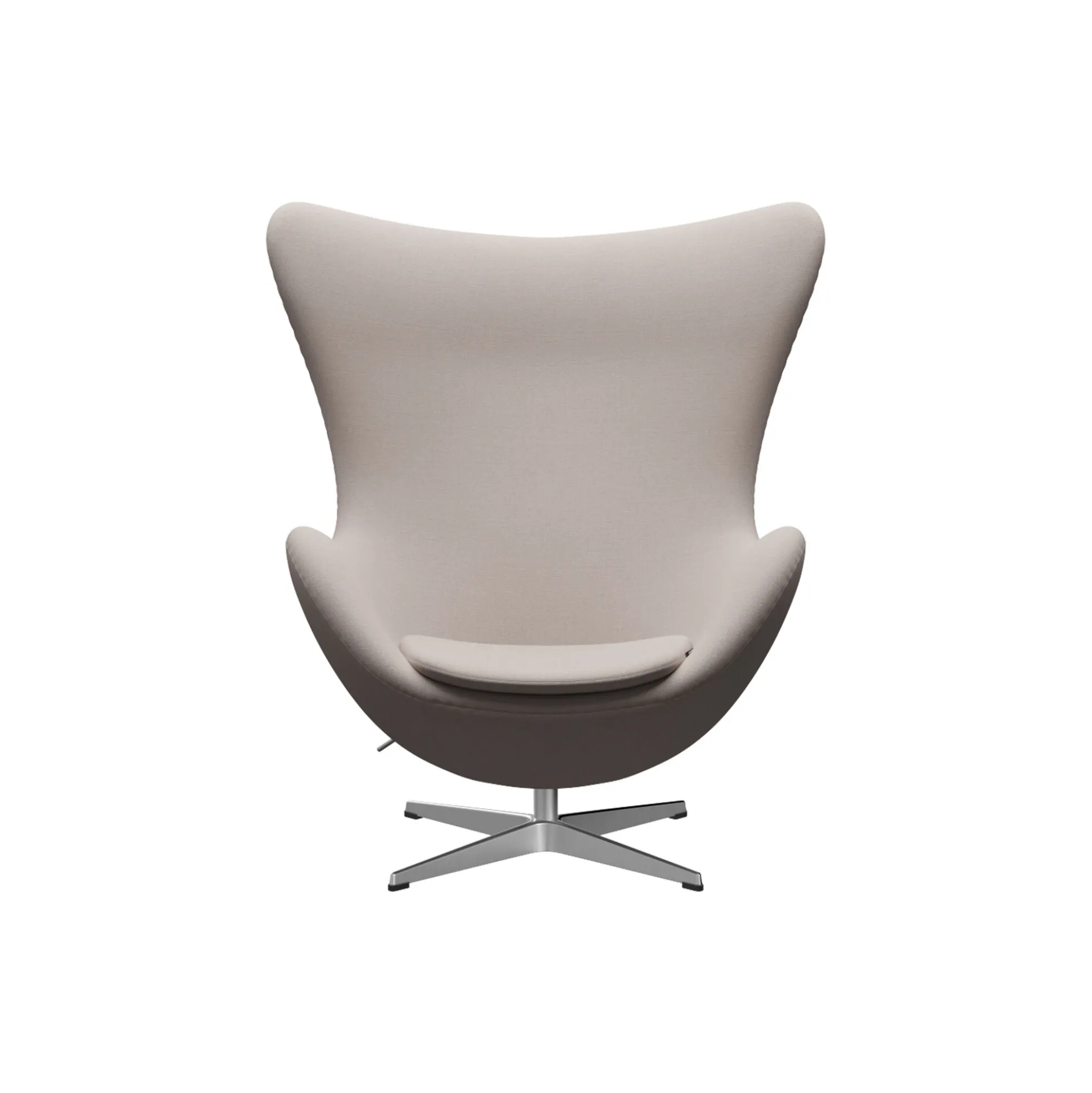 Ægget™ 3316 loungestol, Christianshavn 1120 light beige/satin brushed aluminium