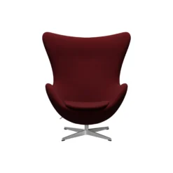 Ægget™ 3316 loungestol, Christianshavn 1140 red uni/satin brushed aluminium