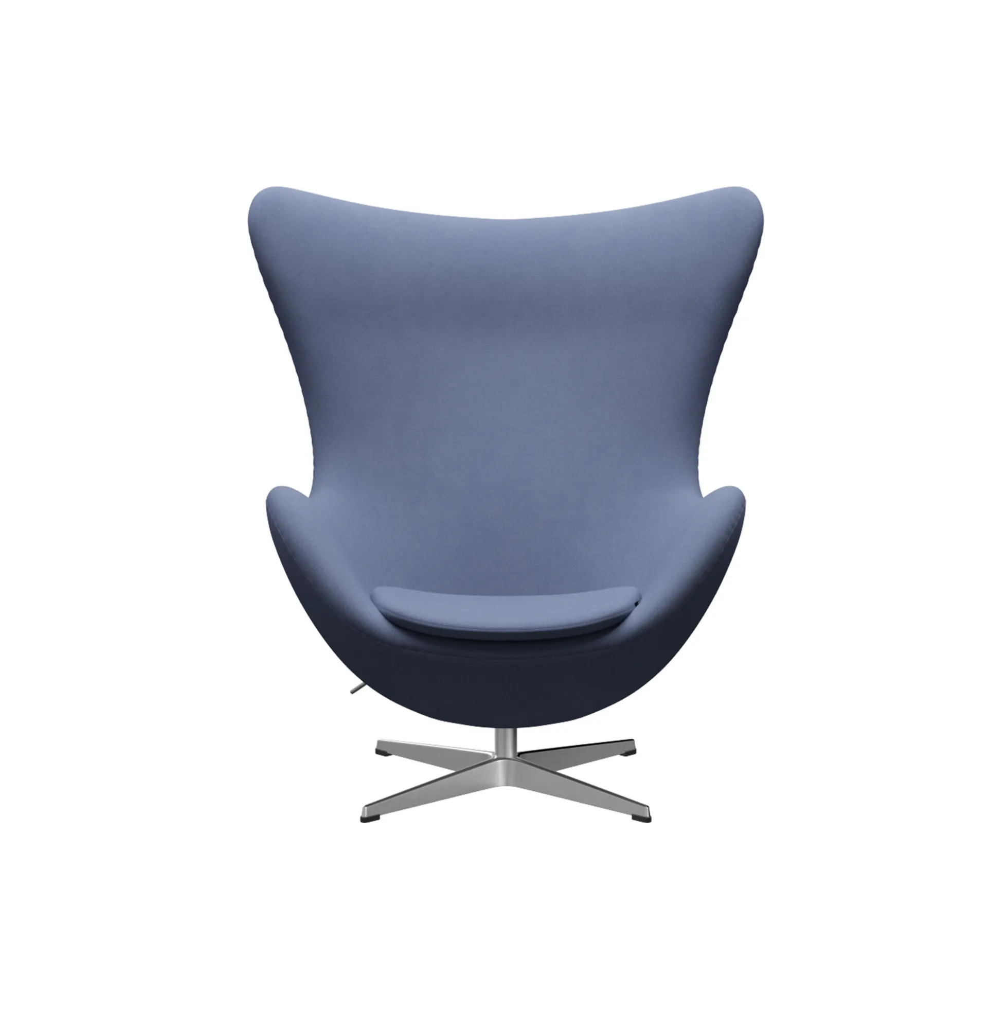 Ægget™ 3316 loungestol, Christianshavn 1151 light blue uni/satin brushed aluminium