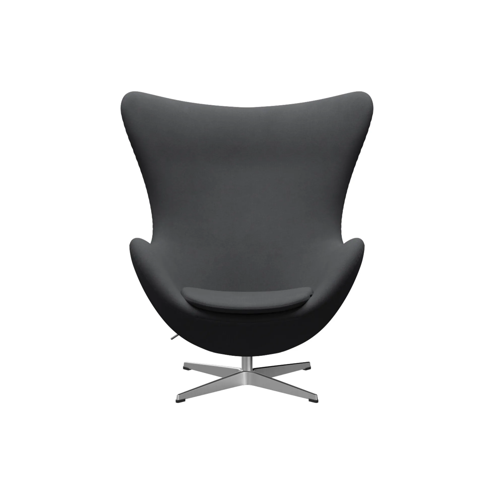 Ægget™ 3316 loungestol, Christianshavn 1172 grey uni/satin brushed aluminium
