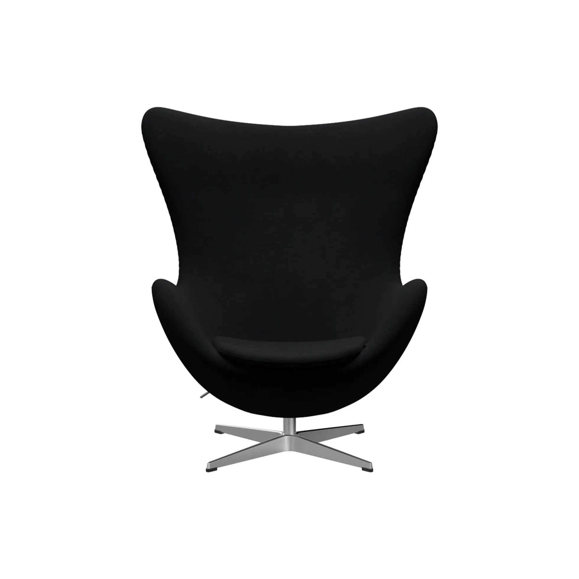 Ægget™ 3316 loungestol, Christianshavn 1175 black uni/satin brushed aluminium