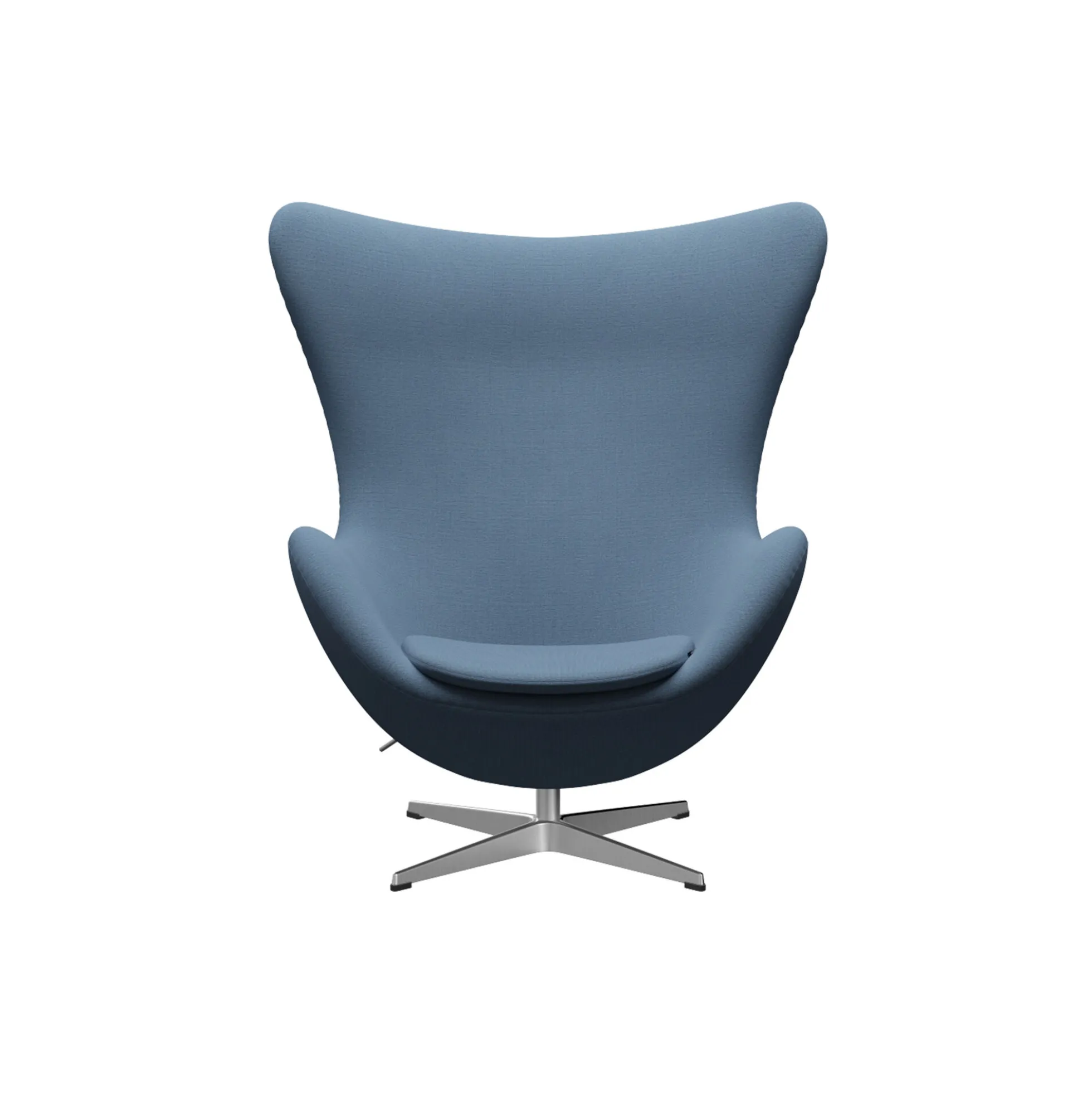 Ægget™ 3316 loungestol, Christianshavn 1152 light blue/satin brushed aluminium