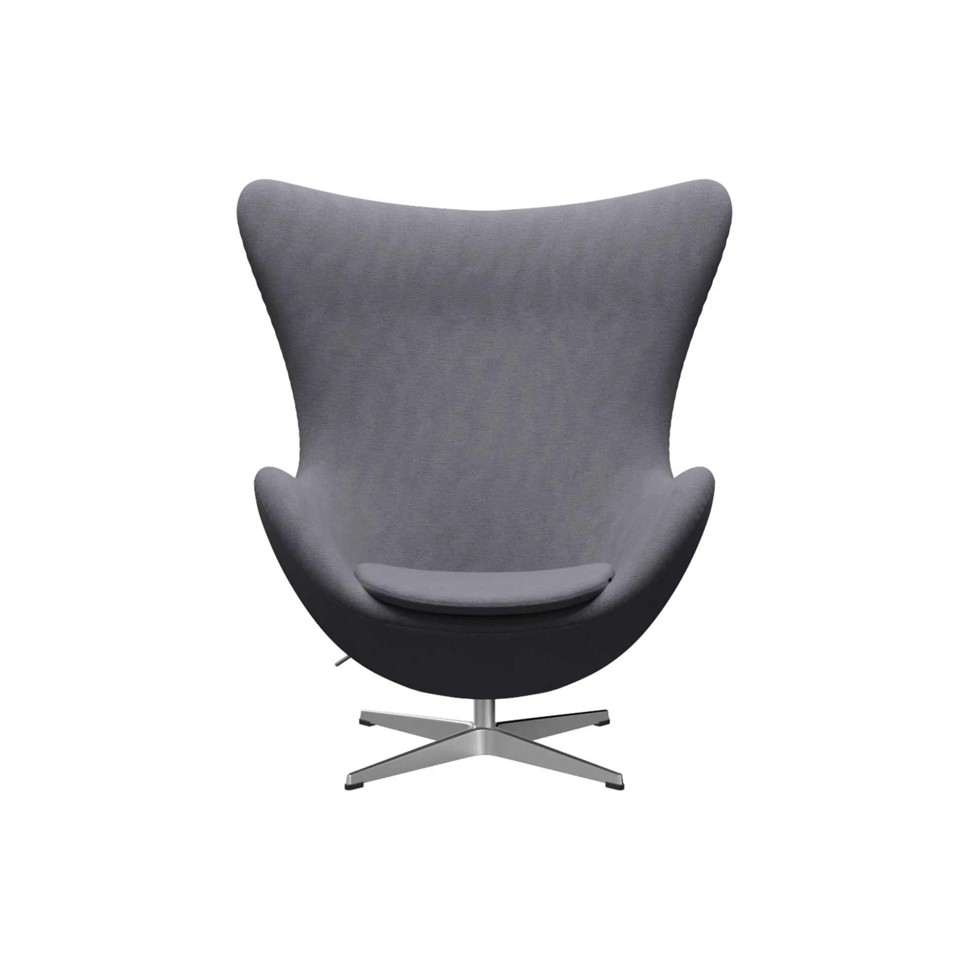 Ægget™ 3316 loungestol, Christianshavn 1171 light grey/satin brushed aluminium