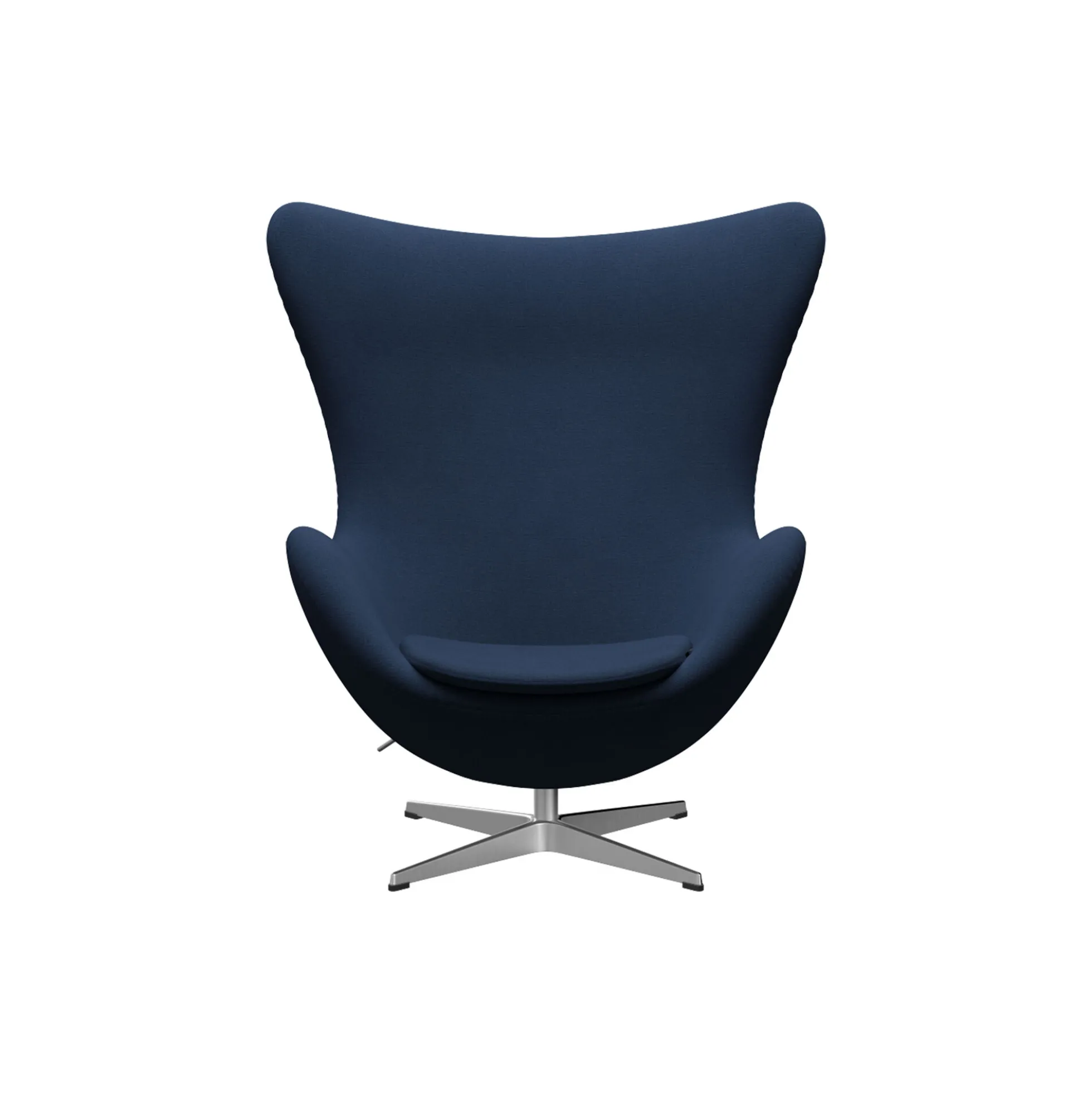 Ægget™ 3316 loungestol, Christianshavn 1154 blue/satin brushed aluminium