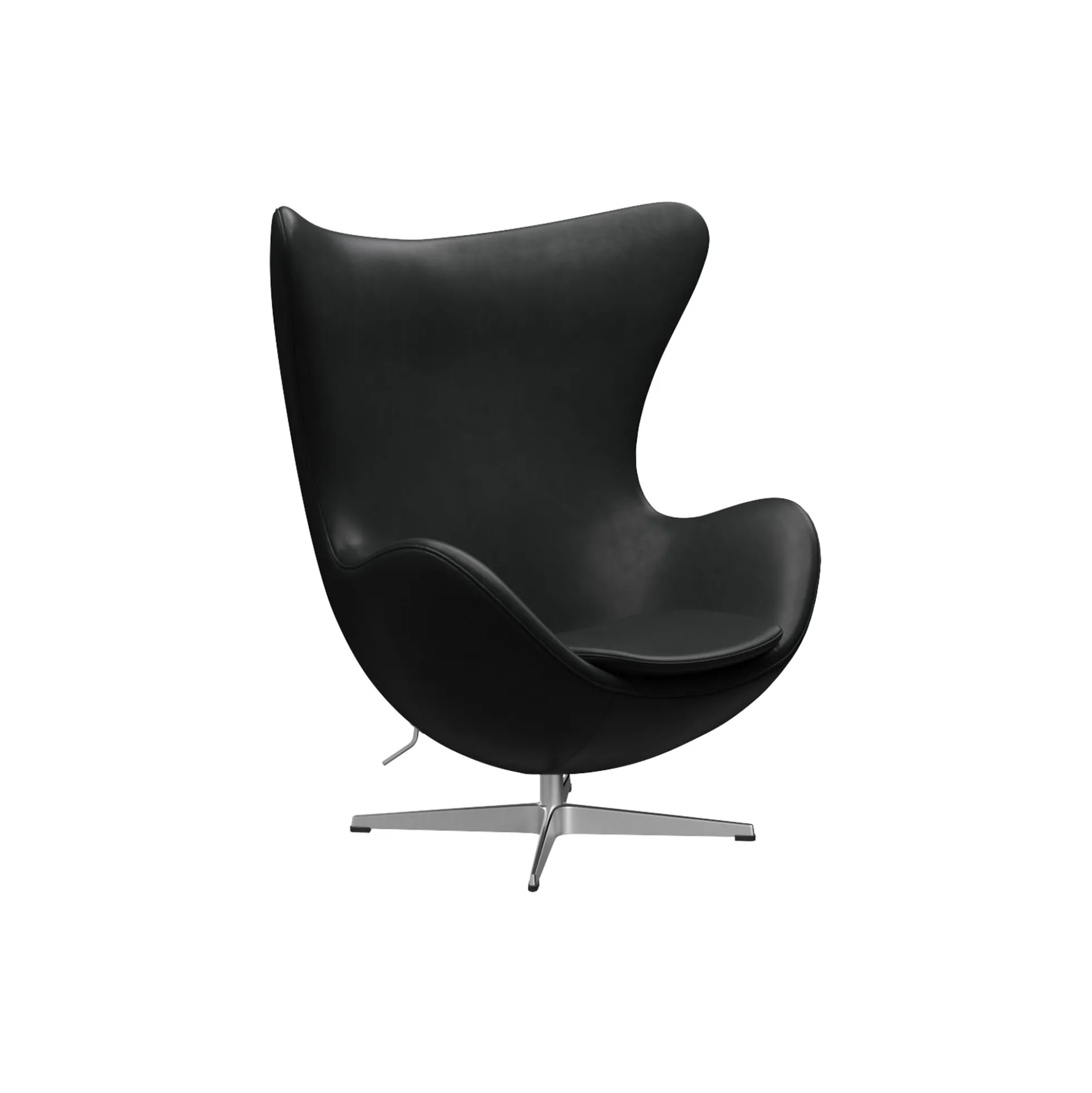 Ægget™ 3316 loungestol, Grace black/satin brushed aluminium
