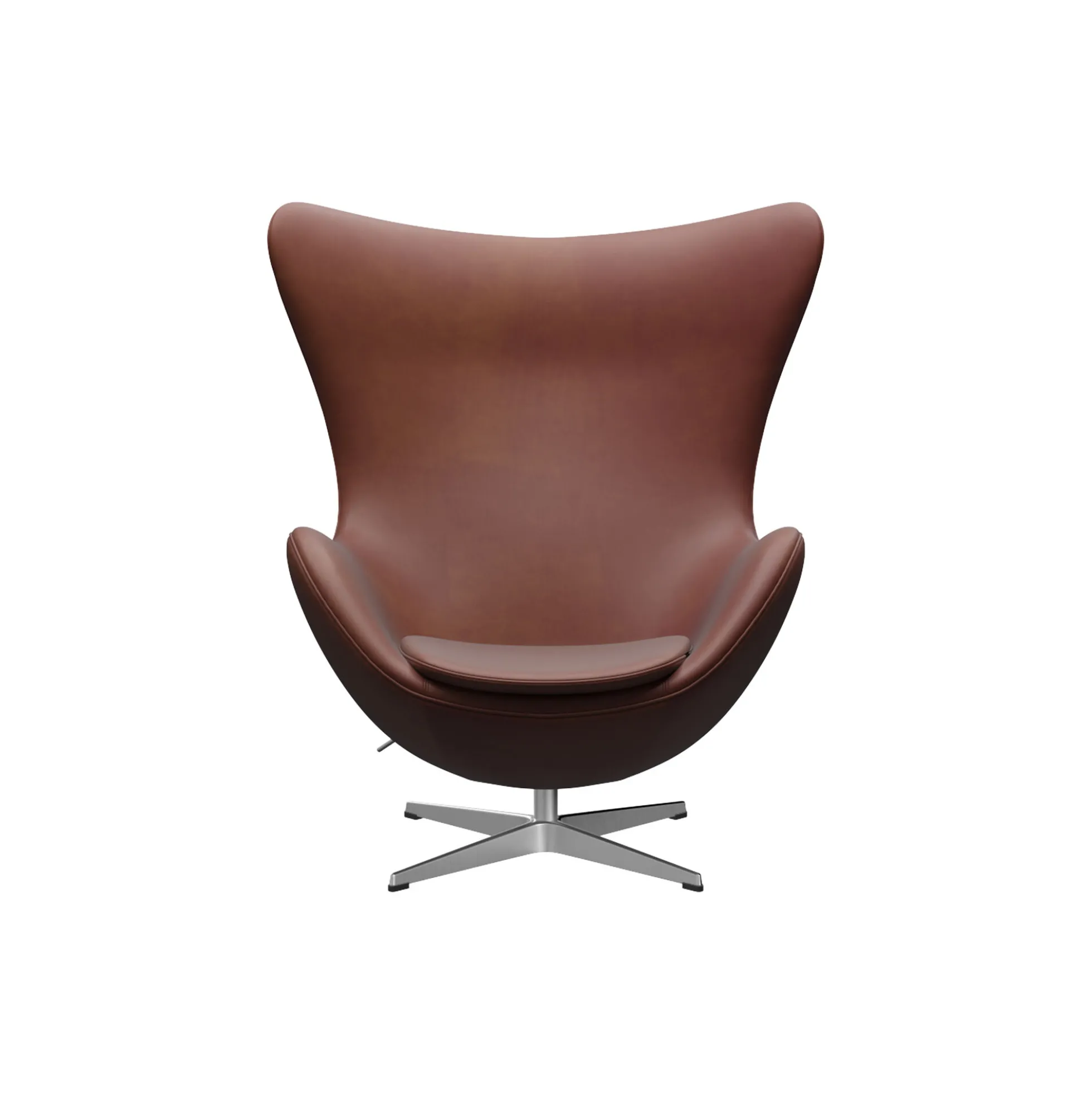 Ægget™ 3316 loungestol, Grace chestnut/satin brushed aluminium