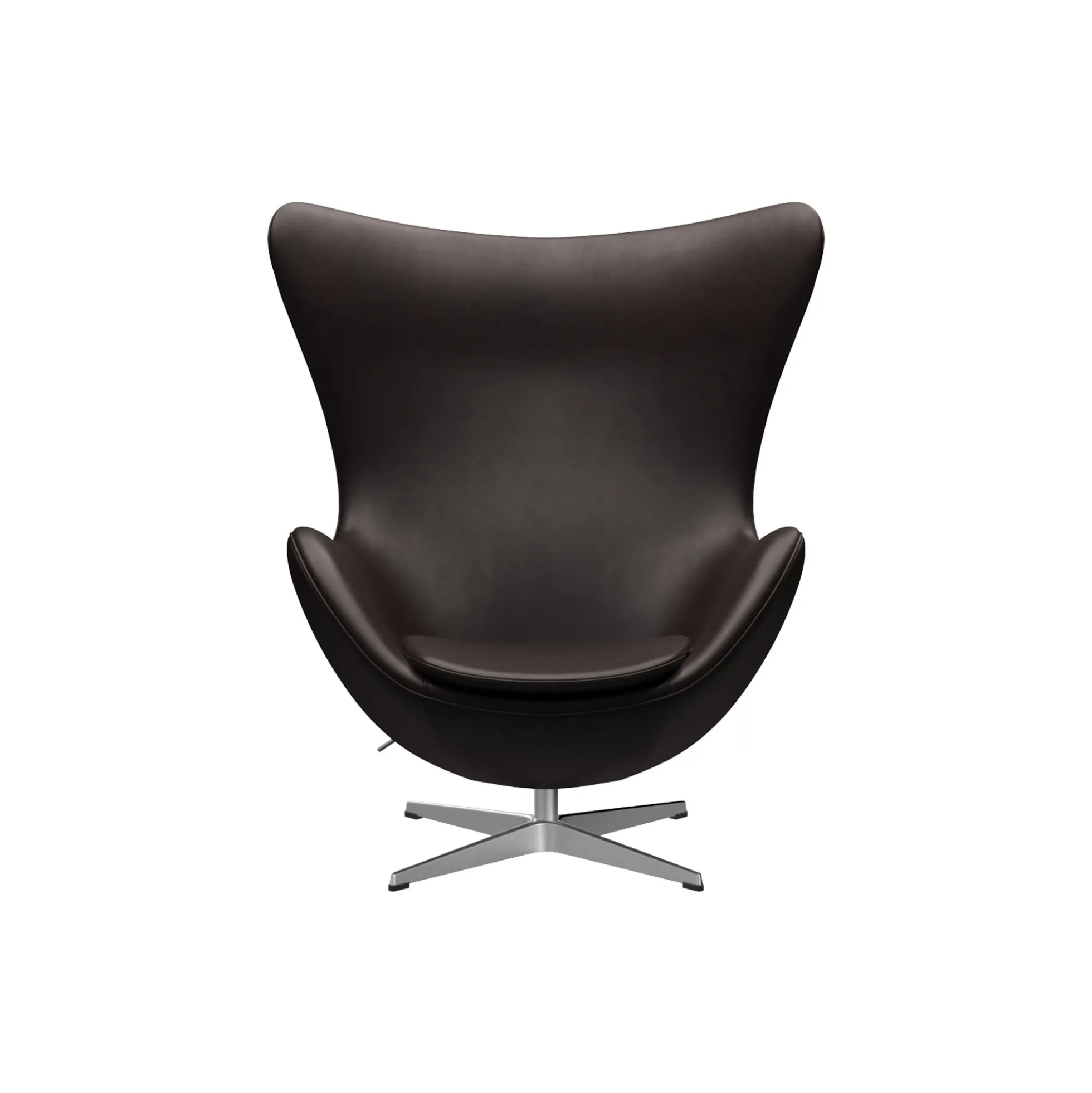 Ægget™ 3316 loungestol, Grace dark brown/satin brushed aluminium