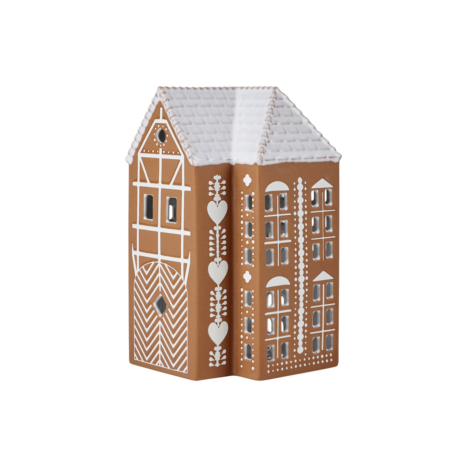 Gingerbread lyshus stor, brun