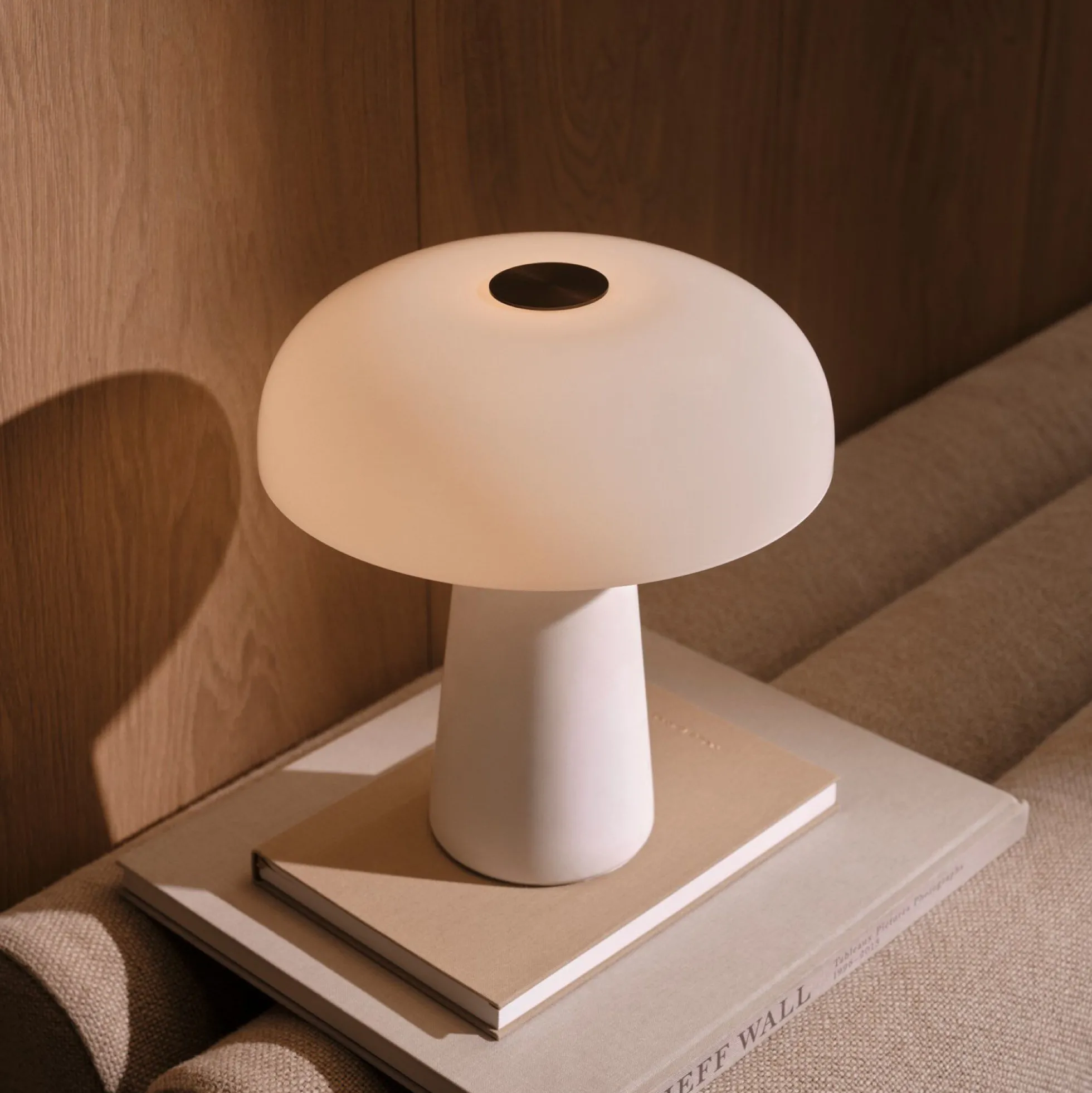 Glossy Mini Portable bordlampe, hvid