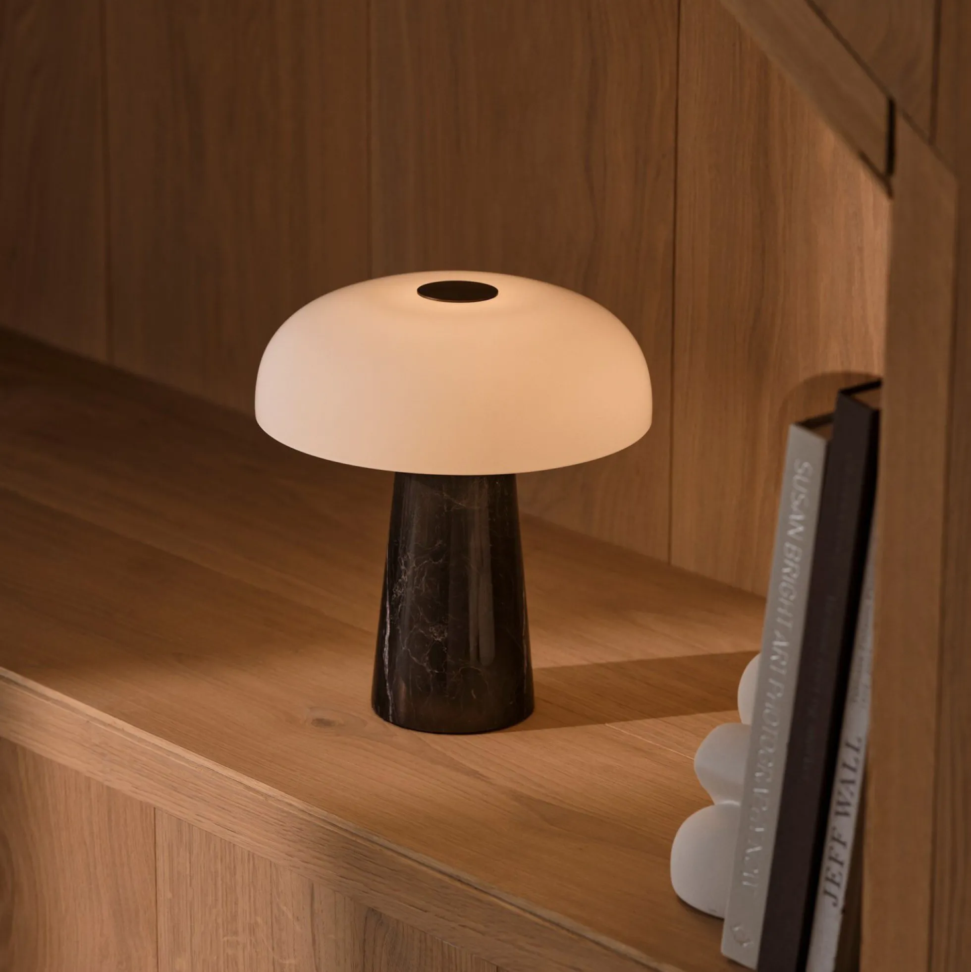 Glossy Mini Portable bordlampe, sort