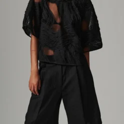 Gordon Contrast Linen, black