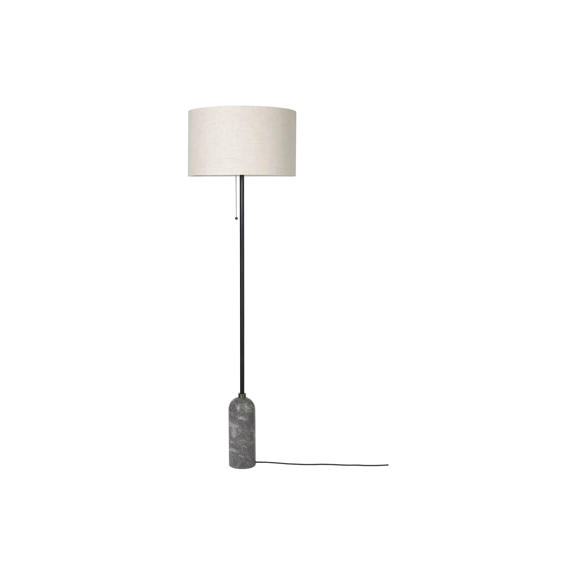 Gravity Floor Lamp, grey marble/canvas
