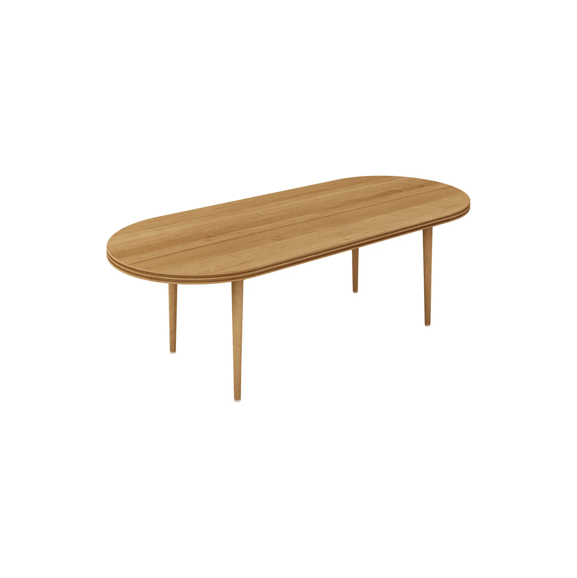 GROOVE COFFEE TABLE OVAL, oiled oak