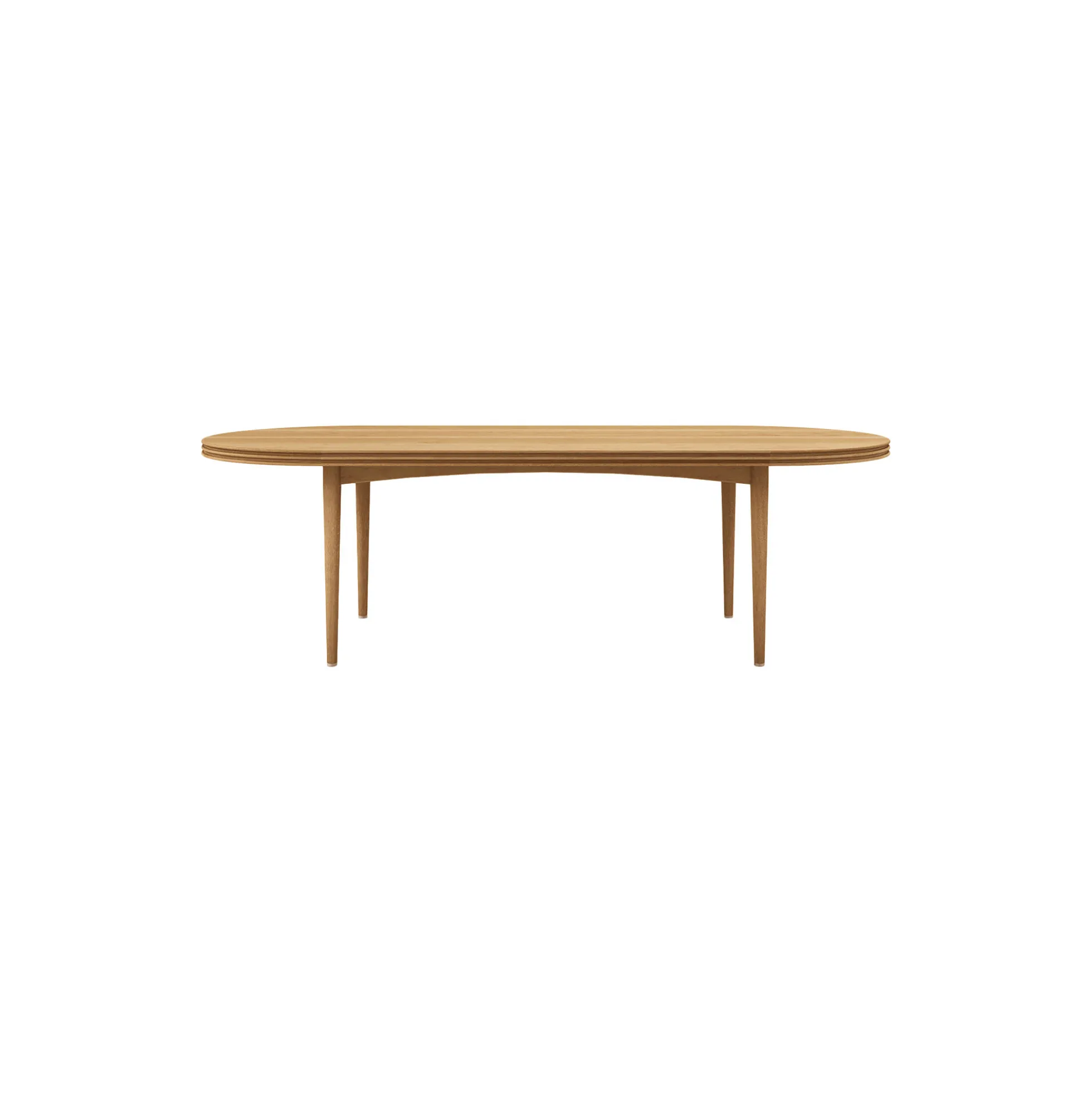 GROOVE COFFEE TABLE OVAL, oiled oak