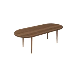 GROOVE COFFEE TABLE OVAL, oiled walnut