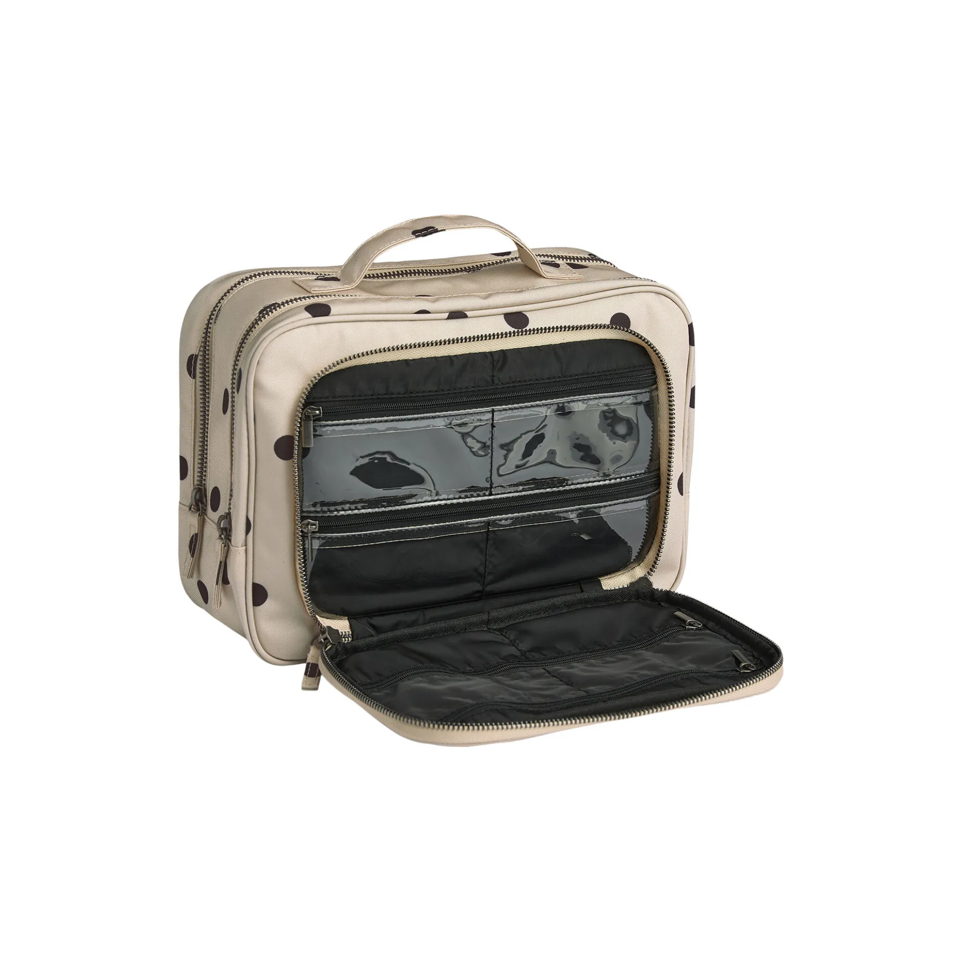GuardMBG Toiletry Bag Rec., polka dot, creme