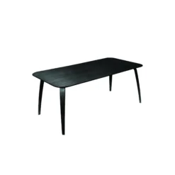 GUBI Rectangular Dining Table, black stained ash