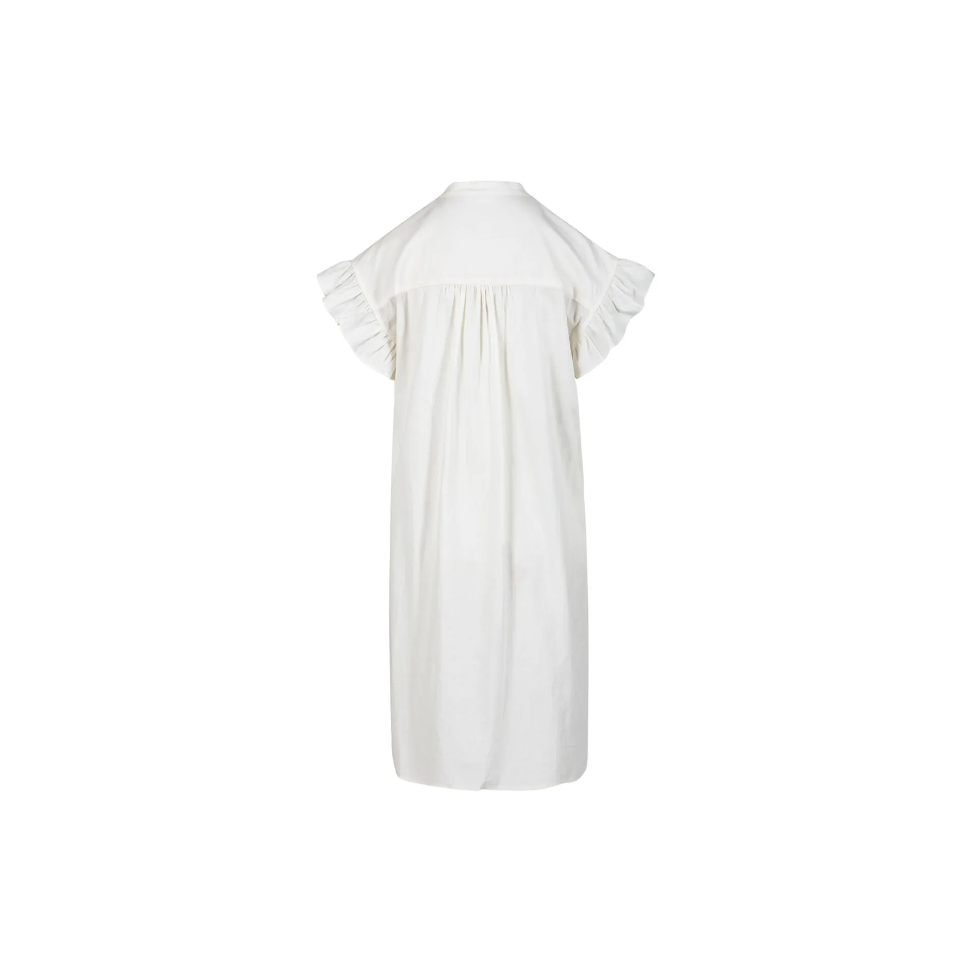 GWEN solid shirt dress, white