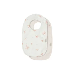 Hagesmække med lomme 2-pak, windflower creme/blossom pink