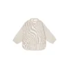 Hagesmæk med ærmer, classic stripes camel