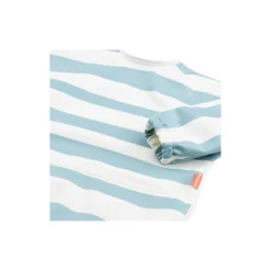 Hagesmæk med ærmer og lomme, stripes blue