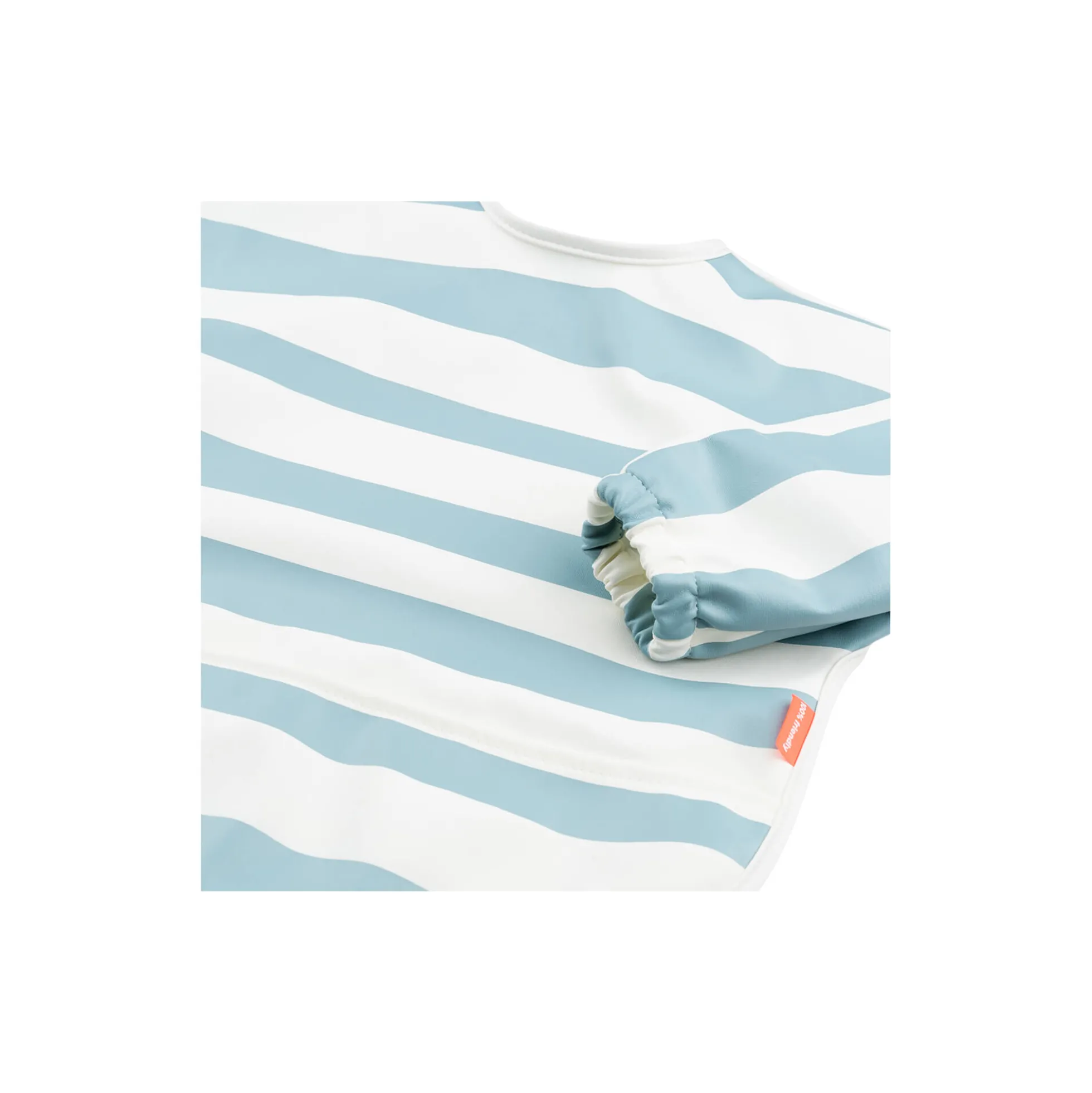 Hagesmæk med ærmer og lomme, stripes blue
