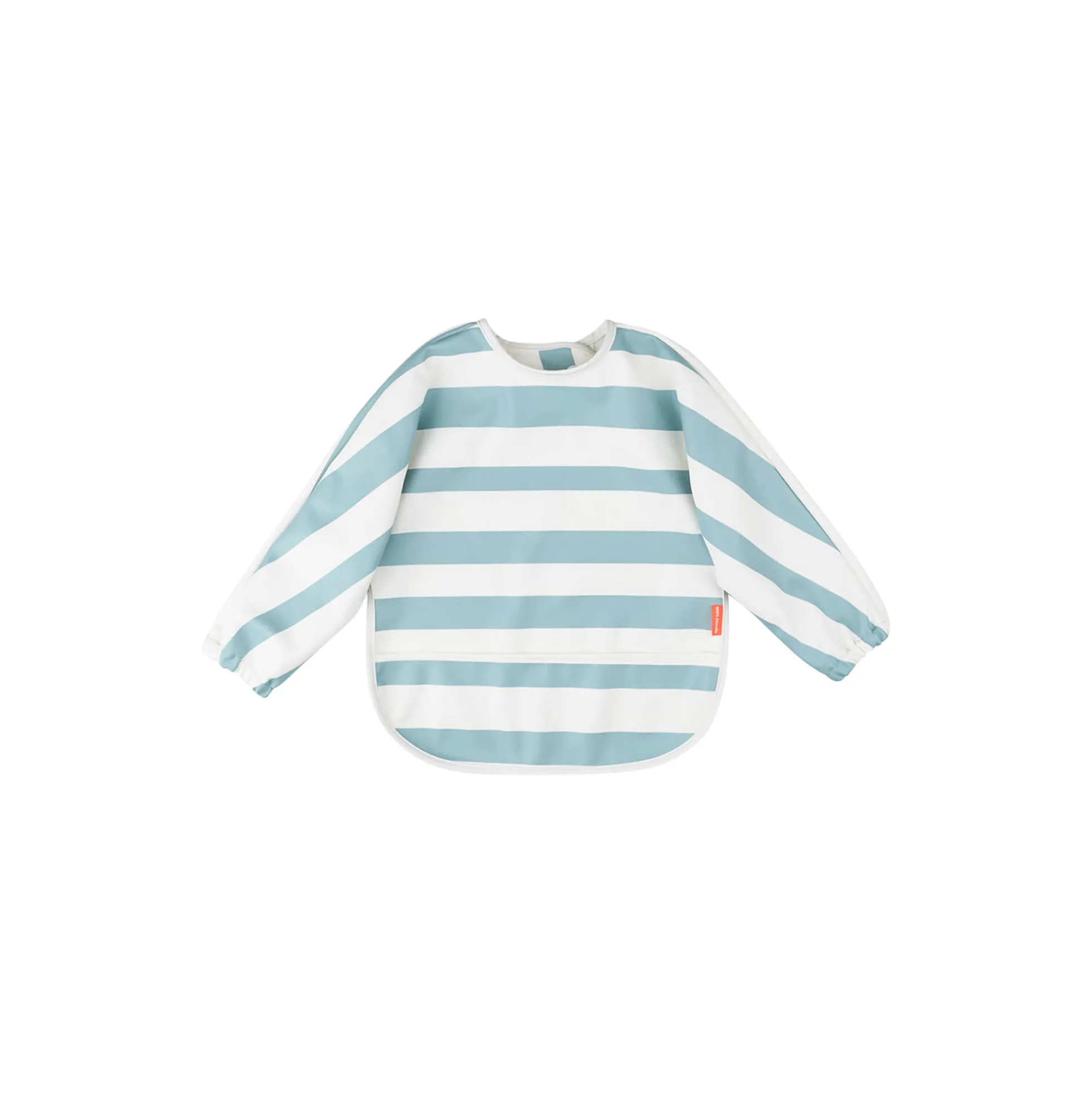 Hagesmæk med ærmer og lomme, stripes blue