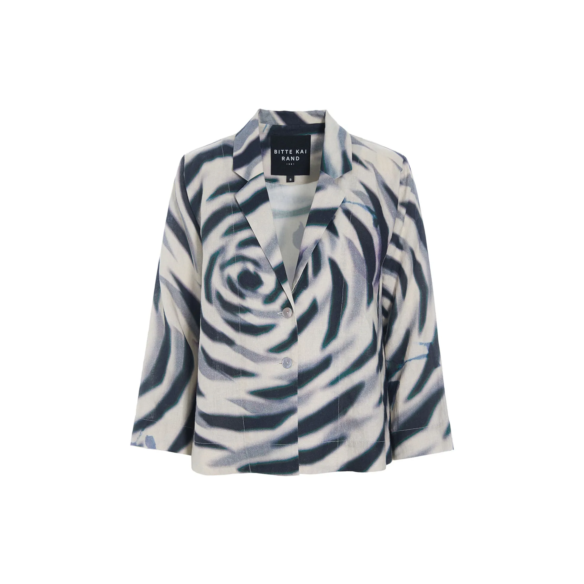 Harukaze a-formet jakke, zebra rose