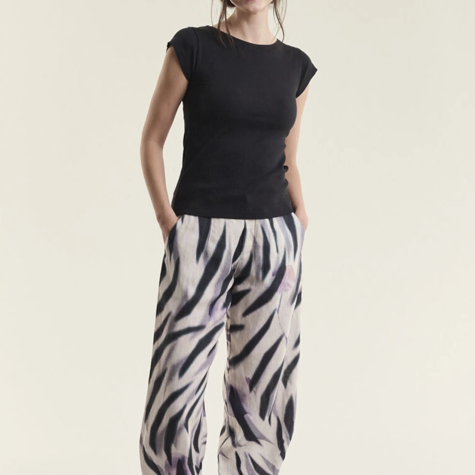 Harukaze bukser, zebra rose
