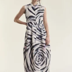 Harukaze ærmeløs kjole, zebra rose