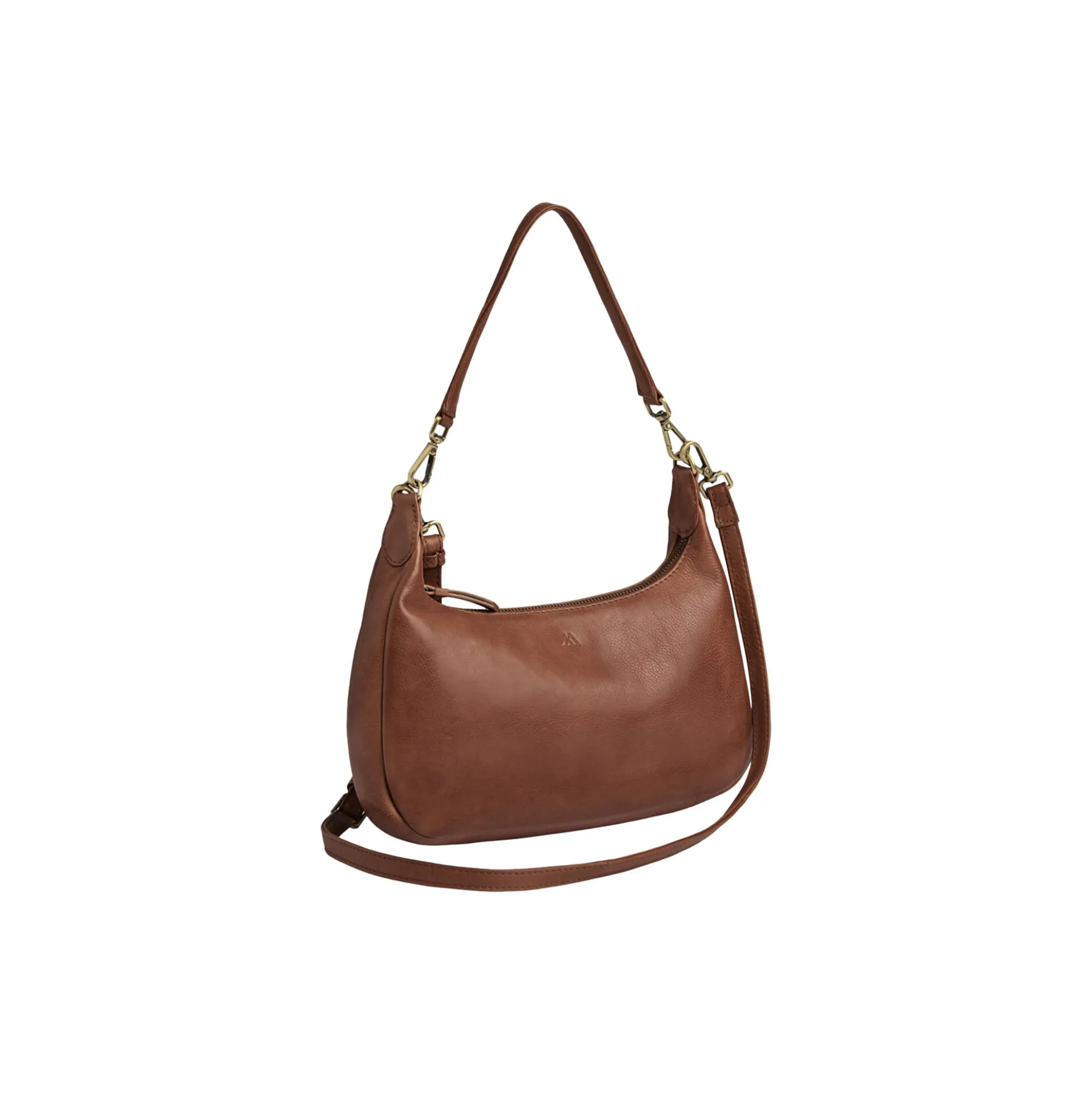 HaydenMBG Crossb. Bag Soft V., cognac w/br. gold
