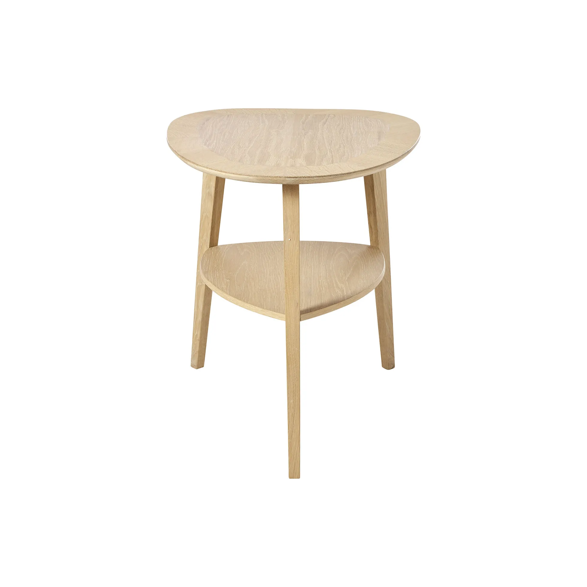 Heart Table, hvidolieret eg