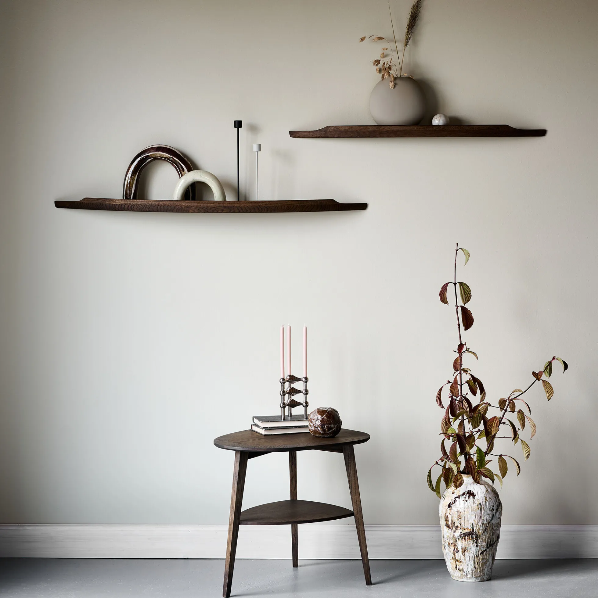 Heart Table, olieret røgbejdset eg