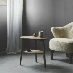 Heart Table, olieret røgbejdset eg