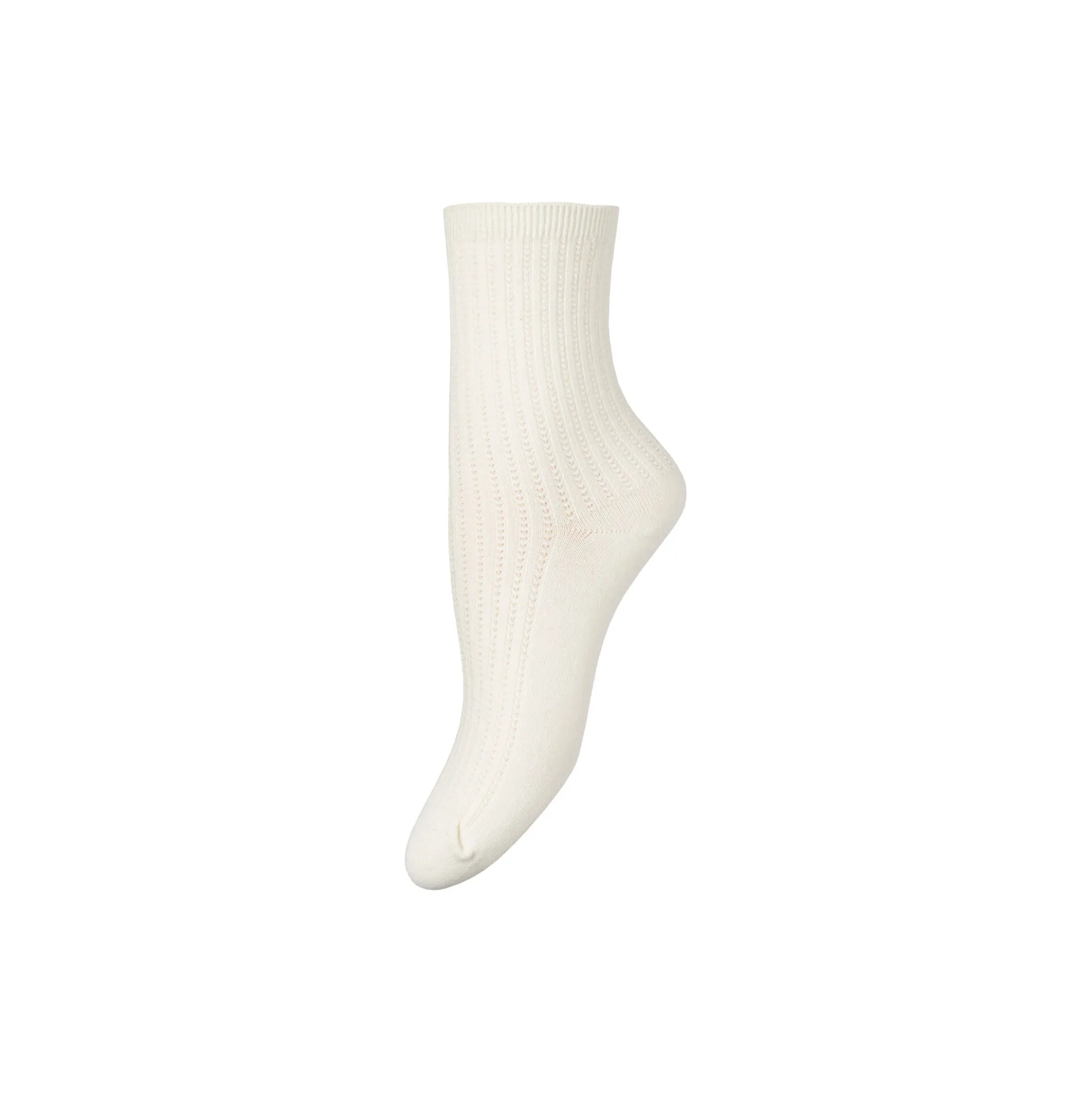 Helga Crochet Sock, white
