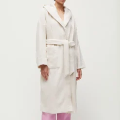Hooded Bathrobe Terry, pure ecru