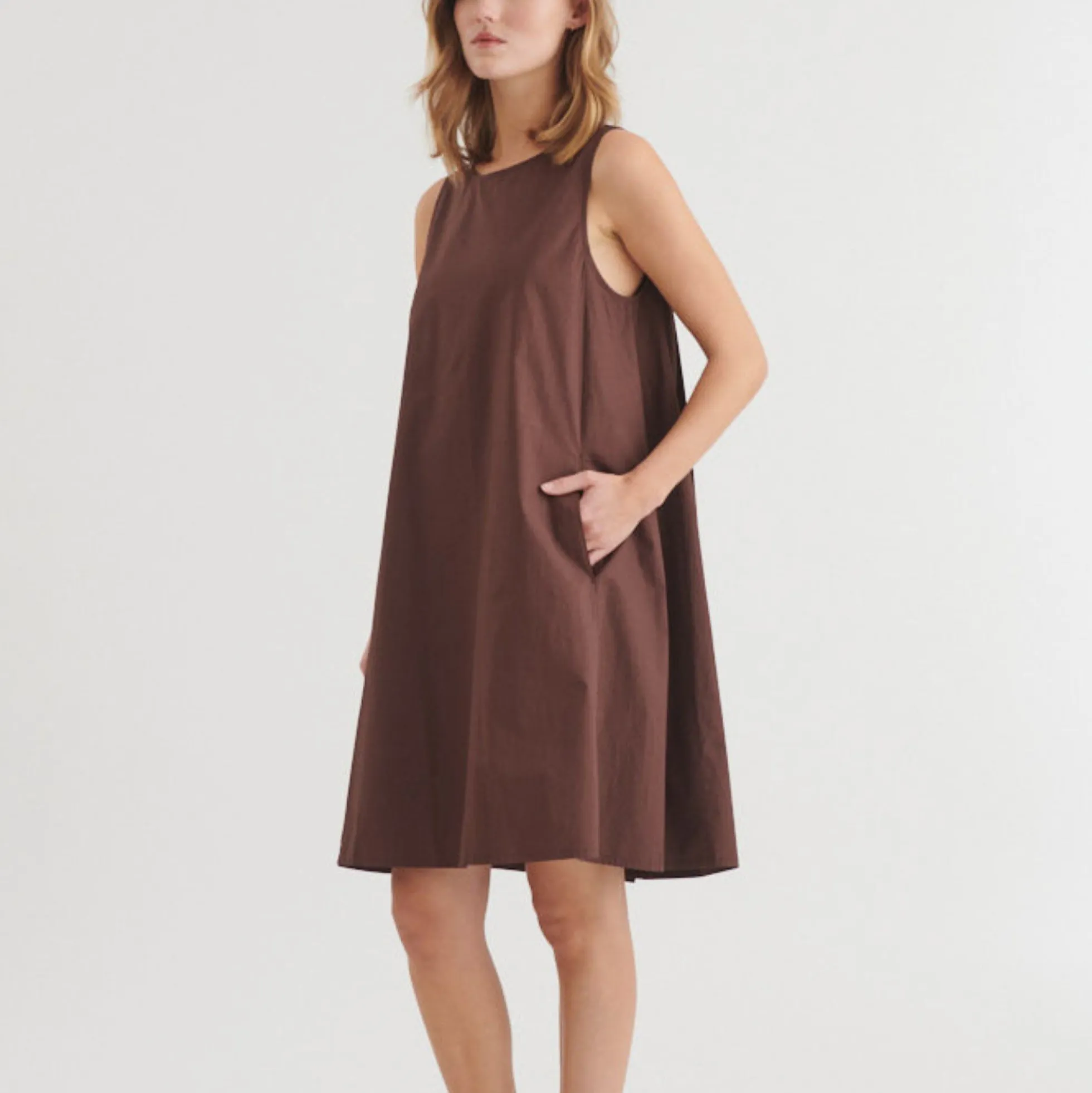 Ida Dress, chicory coffee