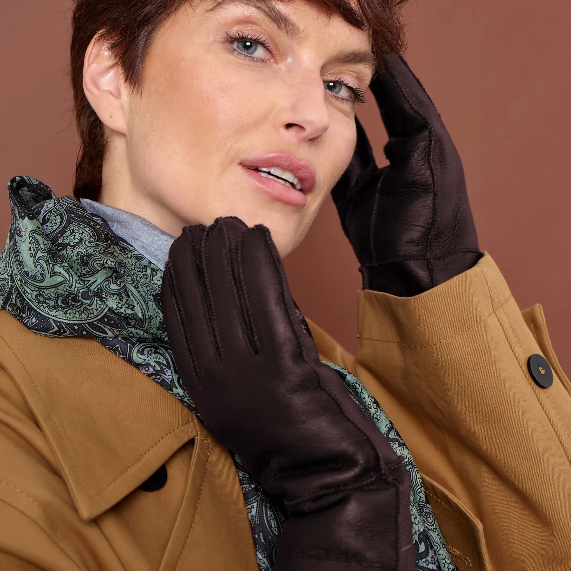 IGLO Gloves, brown