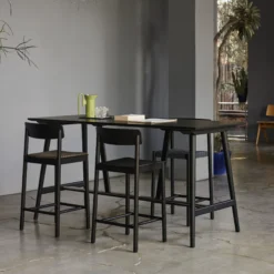 In Between SK26 Counter Table, black laquered oak