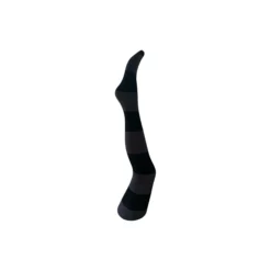 Inge wide stripe tights, dark grey w. black stripe