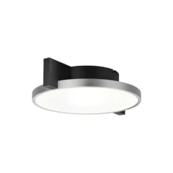 INLAY ROUND C1 loft-/væglampe, matt black/satin silver